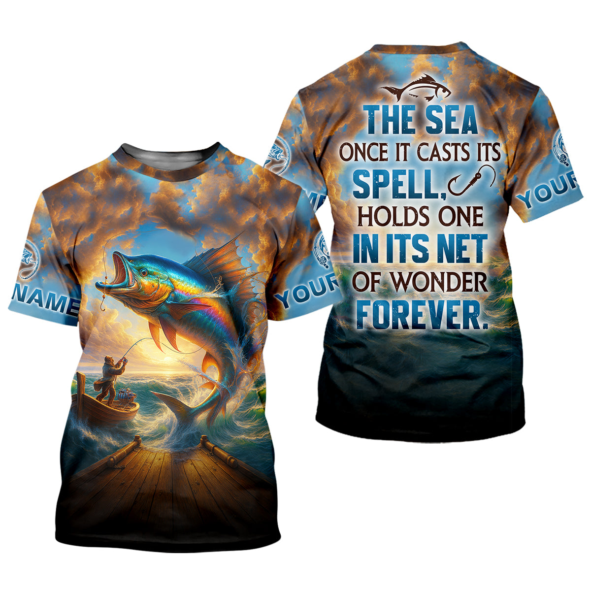 The Sea Once It Casts Its Spell Sailfish Fishing Shirt For Women, Fishing UPF Shirts, Female Fishing Shirts