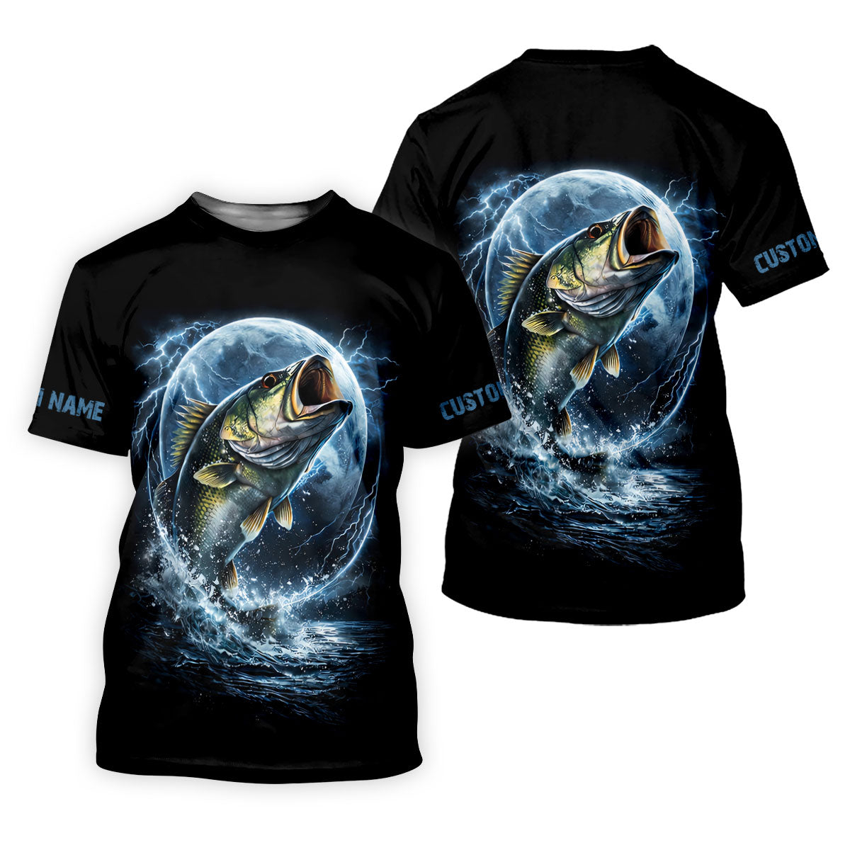 Night Bass Fishing UPF Shirts, Performance Fishing Shirts, Fishing Shirts For Men, Gift For Fisherman