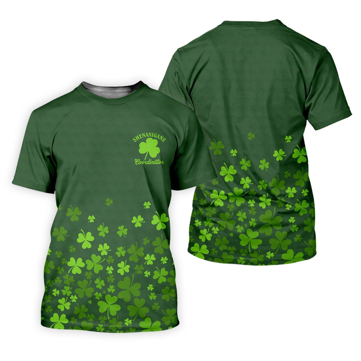 Shenanigans Coordinator Golf Ball Pattern St Patrick Day Green Golf Shirt, Women's Golf Tops, Ladies Golf Polos