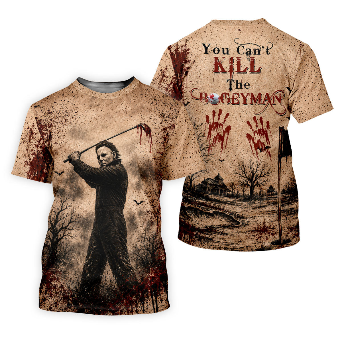You Can't Kill The Bogeyman Halloween Golf Polo Shirt, Ladies Golf Shirt, Womens Golf Tops