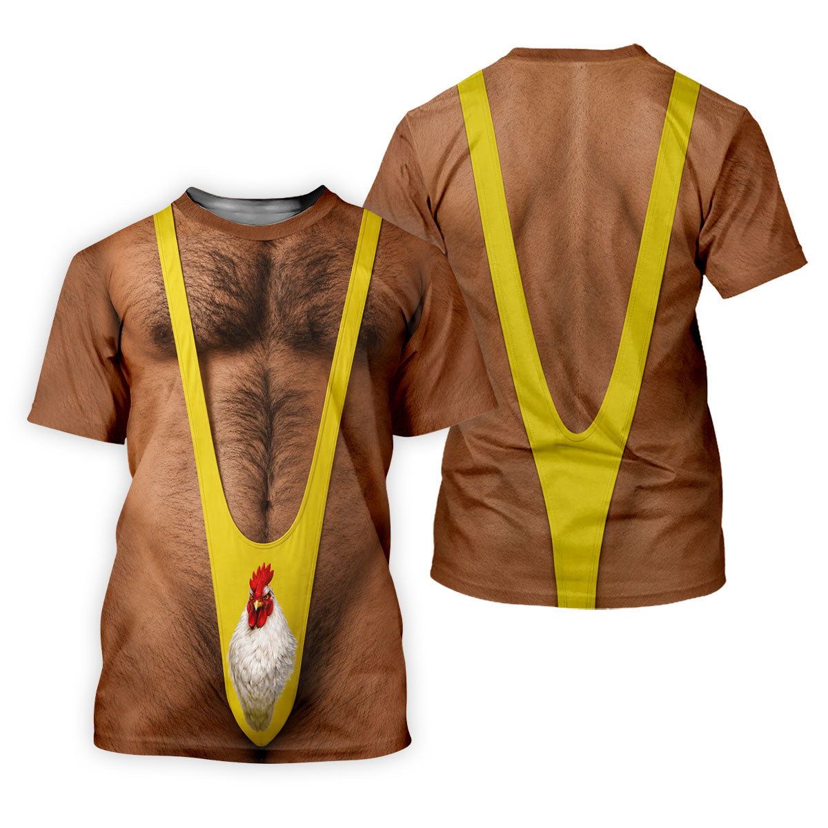 Funny Chicken Yellow Singlet Body Golf Shirt, Women’s Golf Polo, Printed Golf Shirt