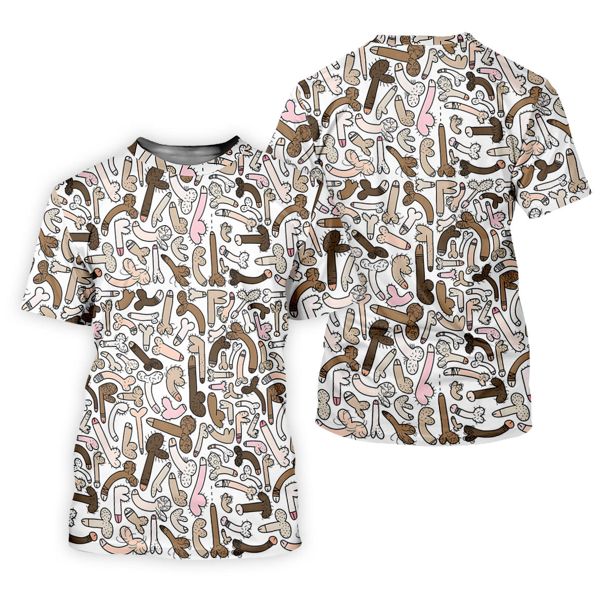 Funny Adult Doodle Novelty Pattern Polo Shirt, Mens Golf Polo, Golf Shirts For Men