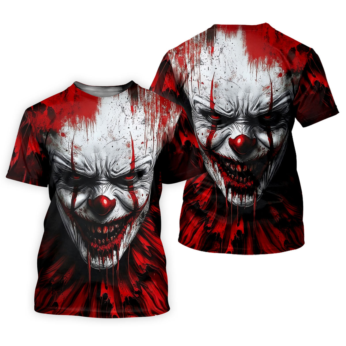 Scary Evil Clown Halloween Golf Polo Shirt, Men's Golf Shirt, Hawaiian Golf Shirt