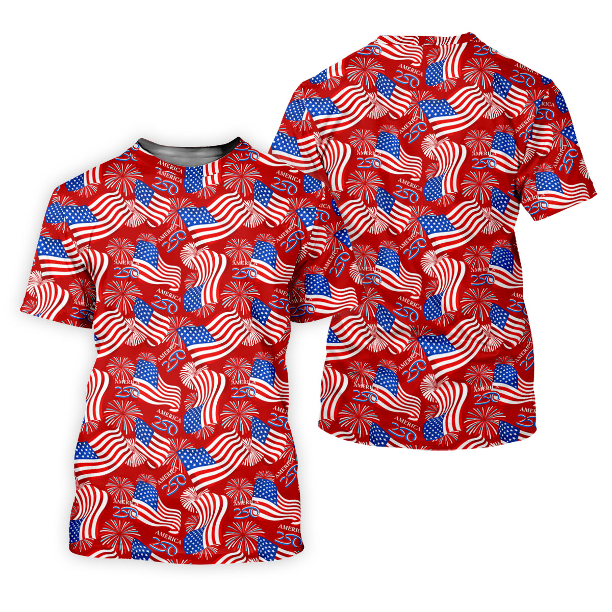 America 250 Anniversary Patriot Flag Red Golf Shirt, Women's Golf Tops, Ladies Golf Shirt