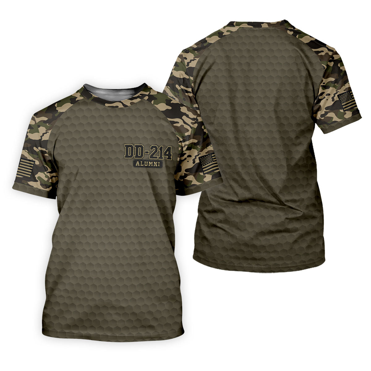DD-214 Alumni Camo Golf Polo Shirt, Veterans Day Golf Shirt, Womens Golf Shirts