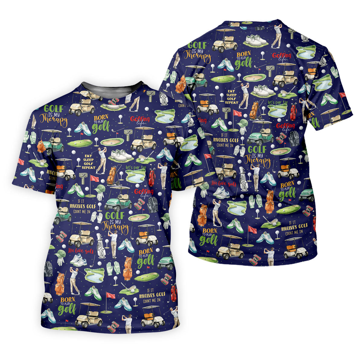 Born To Play Golf Let's Par Tee Blue Golf Shirt, Fun Women's Golf Shirts, Ladies Golf Shirts, Golfing Apparel