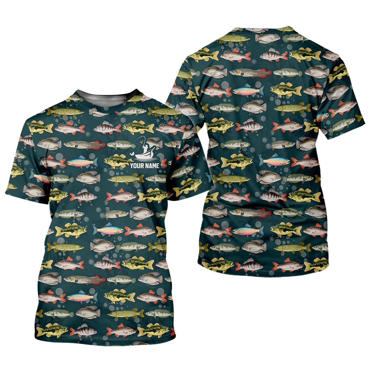 Personalized Freshwater Fish Fishing Shirt With Custom Name, Long Sleeve Fishing Shirt, Fishing Shirt For Men