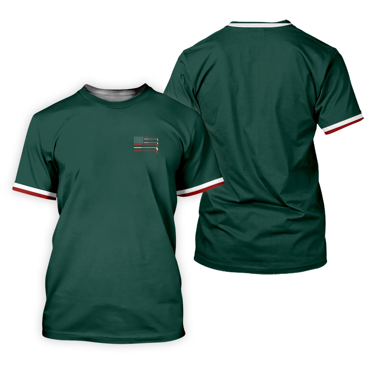 Golf Clubs US Flag Logo 250 Years Green Golf Shirt, Patriotic 4th Of July Golf Shirt For Women