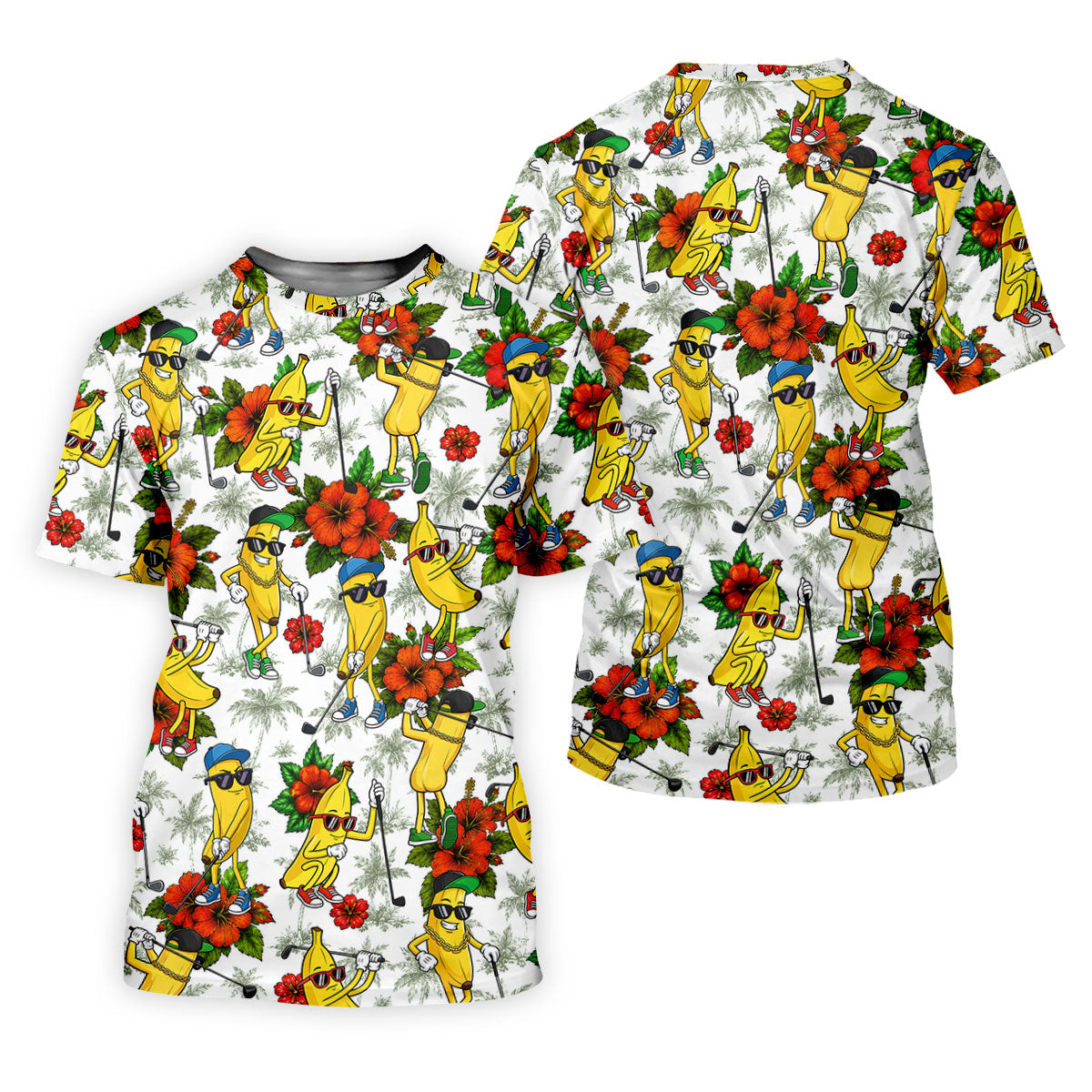 Funny Banana Golfer Hawaiian Golf Polo Shirt, Women’s Golf Polo, Golf Shirts For Women