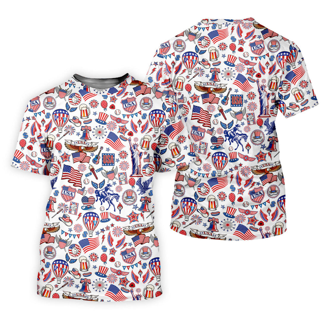 250 Celebration US Flag Pattern Ladies Golf Tops, Patriotic 4th Of July Golf Shirt For Women