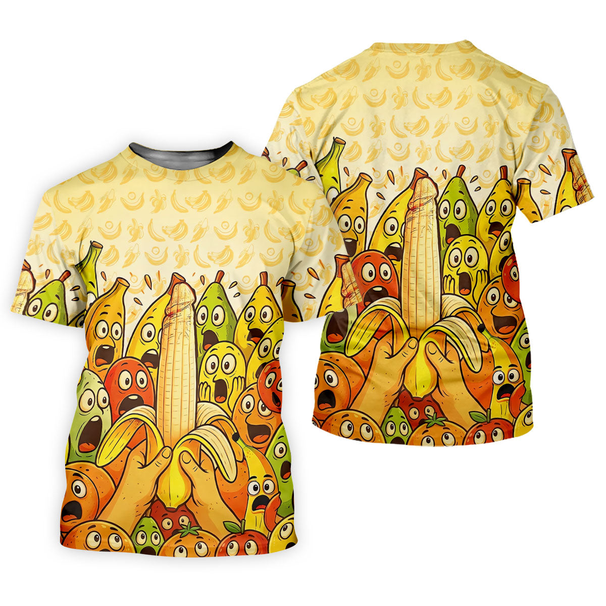 Funny Banana Fruit Cartoon Pattern Polo Shirt, Womens Golf Polo, Golf Shirts For Women