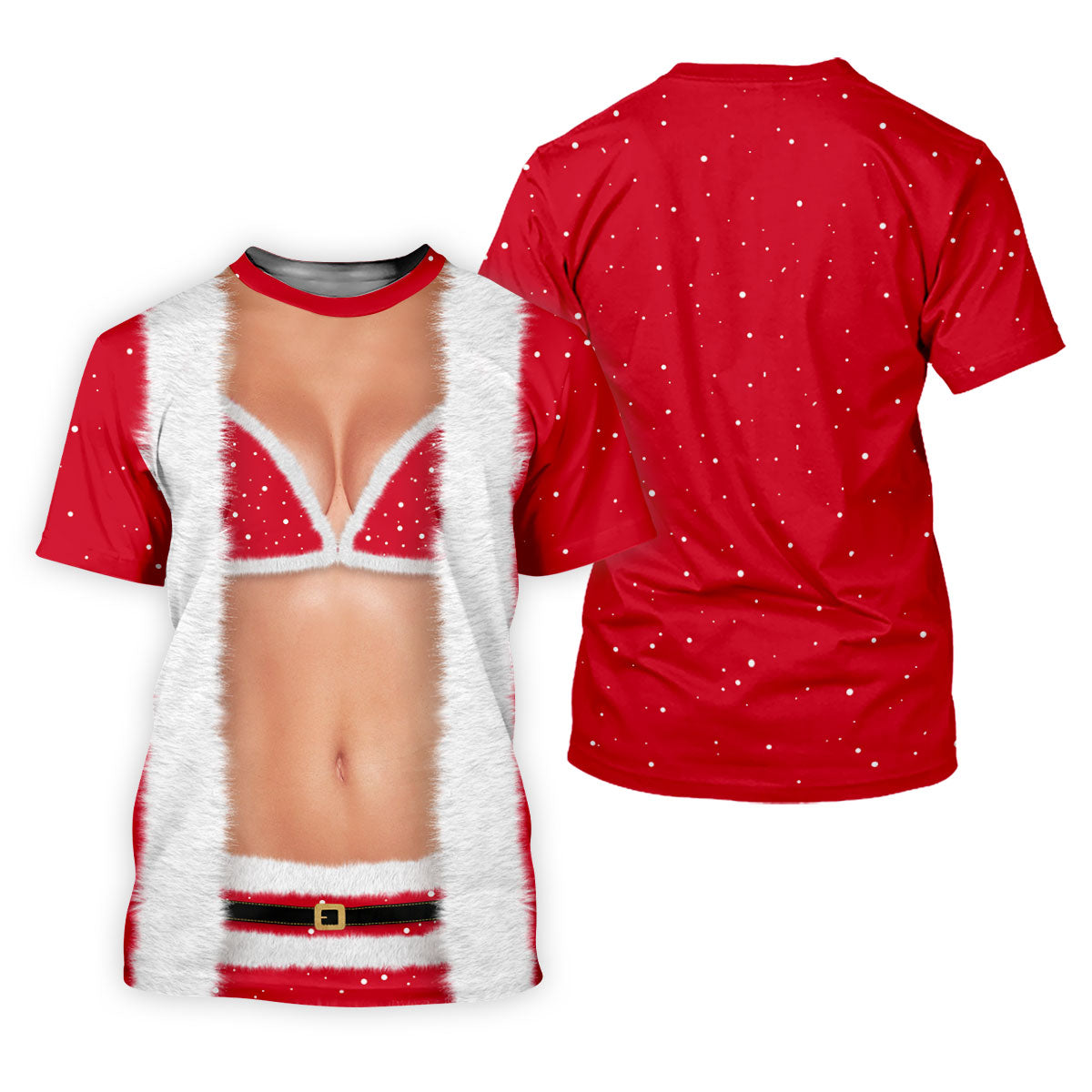 Funny Santa Women Cosplay Christmas Golf Shirt, Fun Women's Golf Shirts, Ladies Golf Tops