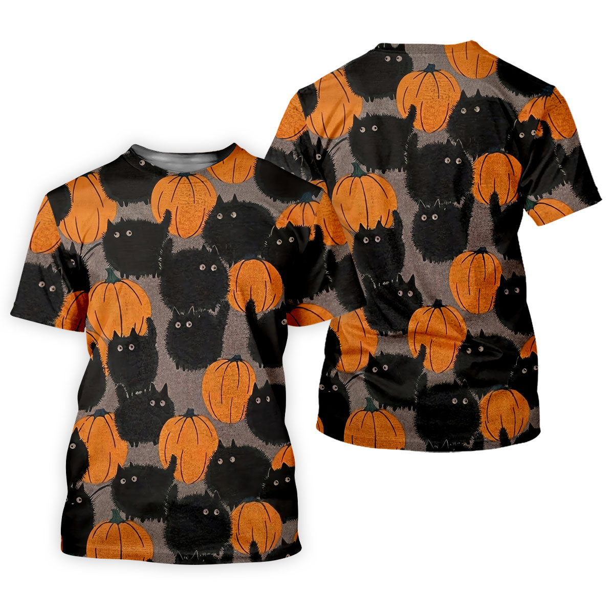 Black Cat Pumpkin Halloween Golf Polo Shirt, Women's Golf Apparel, Golf Shirts For Women