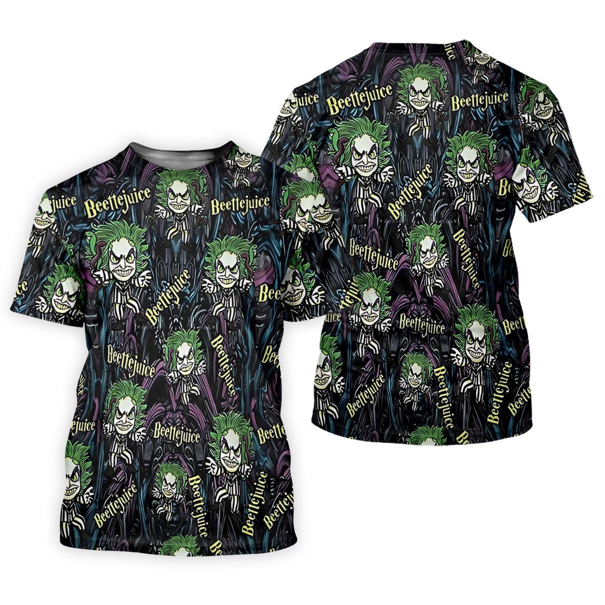 Halloween Horror Character Cartoon Hawaiian Golf Shirt, Women's Golf Polo, Printed Golf Shirt
