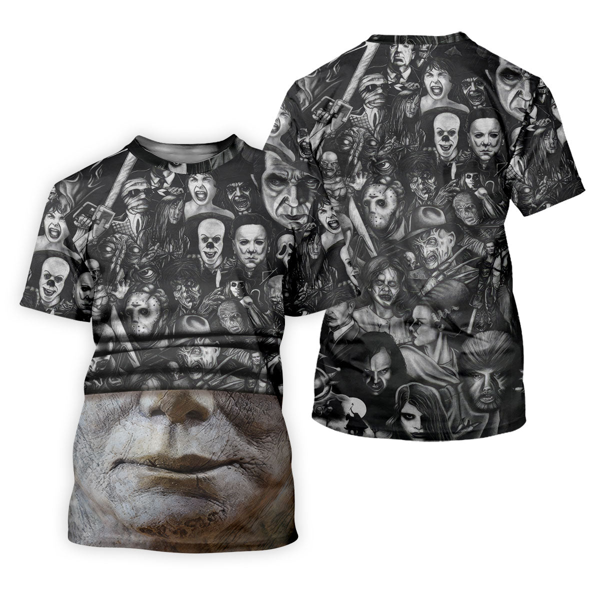 Pale Mask Horror Character Halloween Polo Shirt, Polo Shirts For Men, Mens Golf Apparel