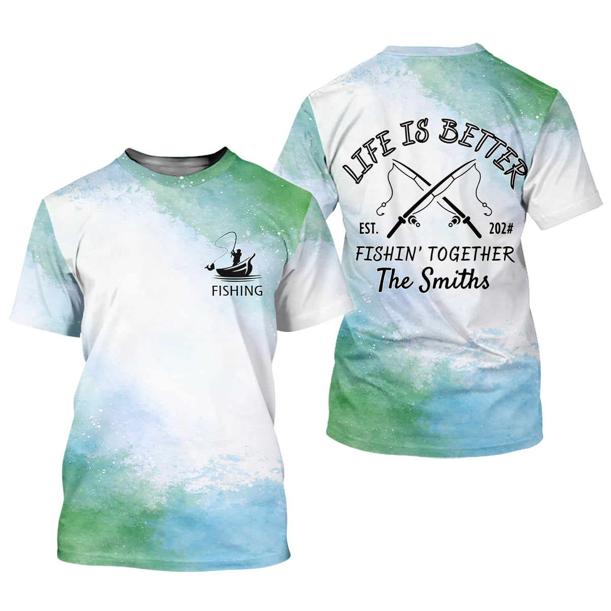 Life Is Better Fishing Together Personalized Fishing Shirt, Fishing UPF Shirts, Fishing Gift for Men