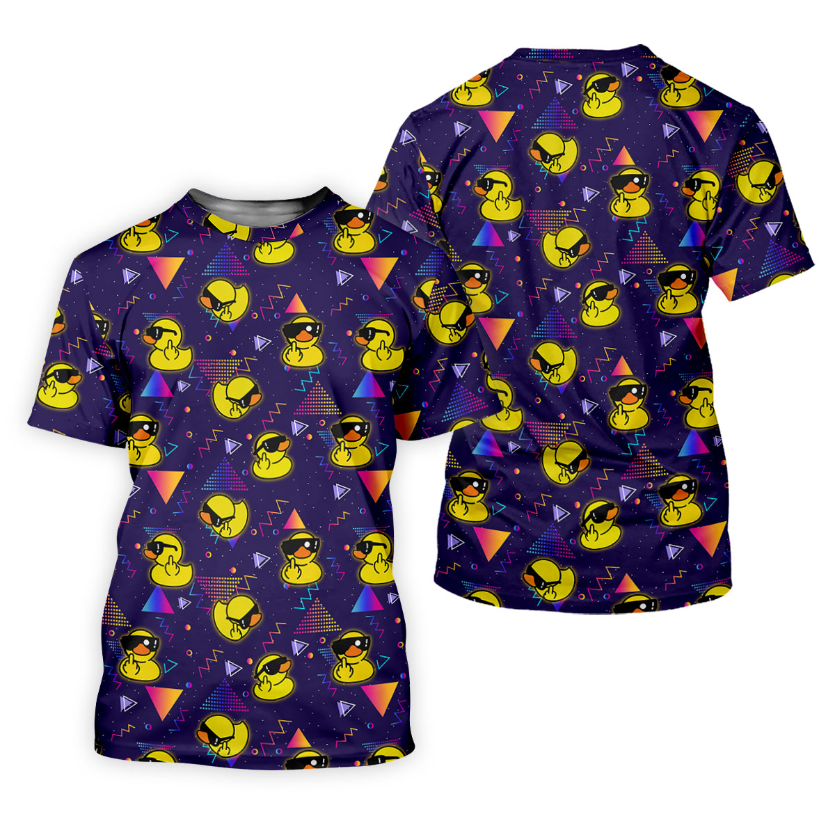 Funny Yellow Duck Sunglasses Golf Shirt, Men's Golf Shirt, Cute Golf Outfit, Polo Shirts For Men