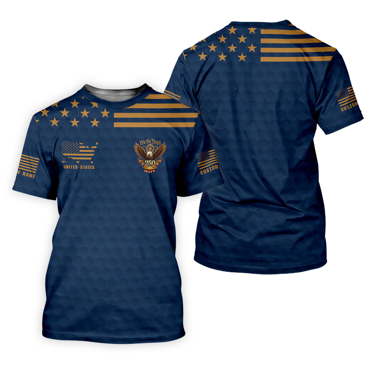 Navy Veteran We The People 250 Years Of Free 4th Of July Golf Shirt, Women's Golf Tops