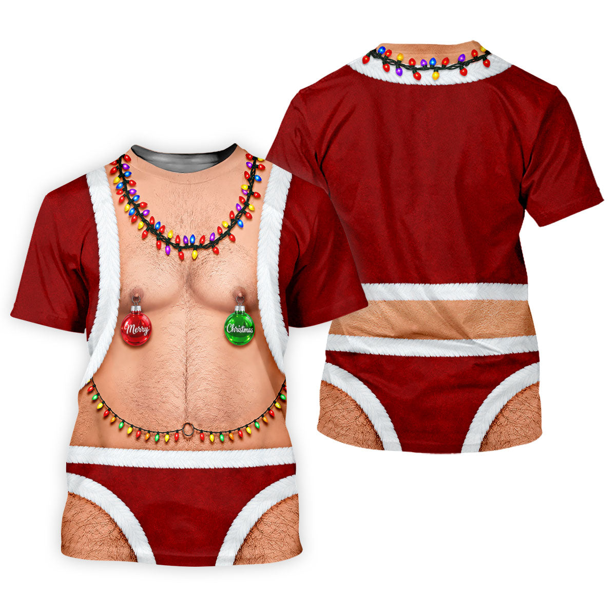 Funny Santa Ornament Lights Christmas Golf Shirt, Women’s Golf Polo, Golf Tops For Women