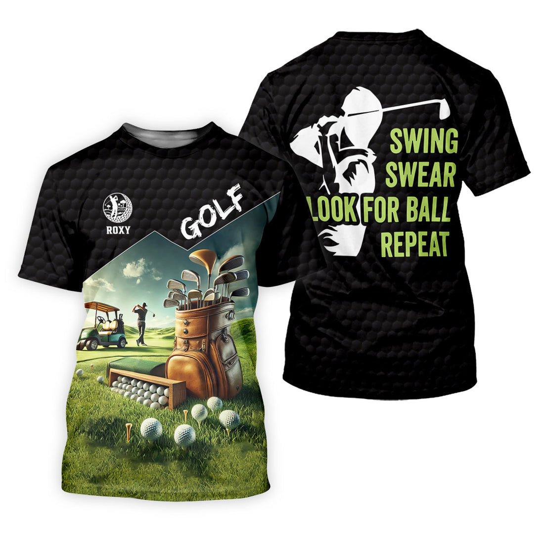 Swing Swear Look For Ball Repeat Funny Golf Shirt, Custom Golf Shirts, Golf Shirt For Women