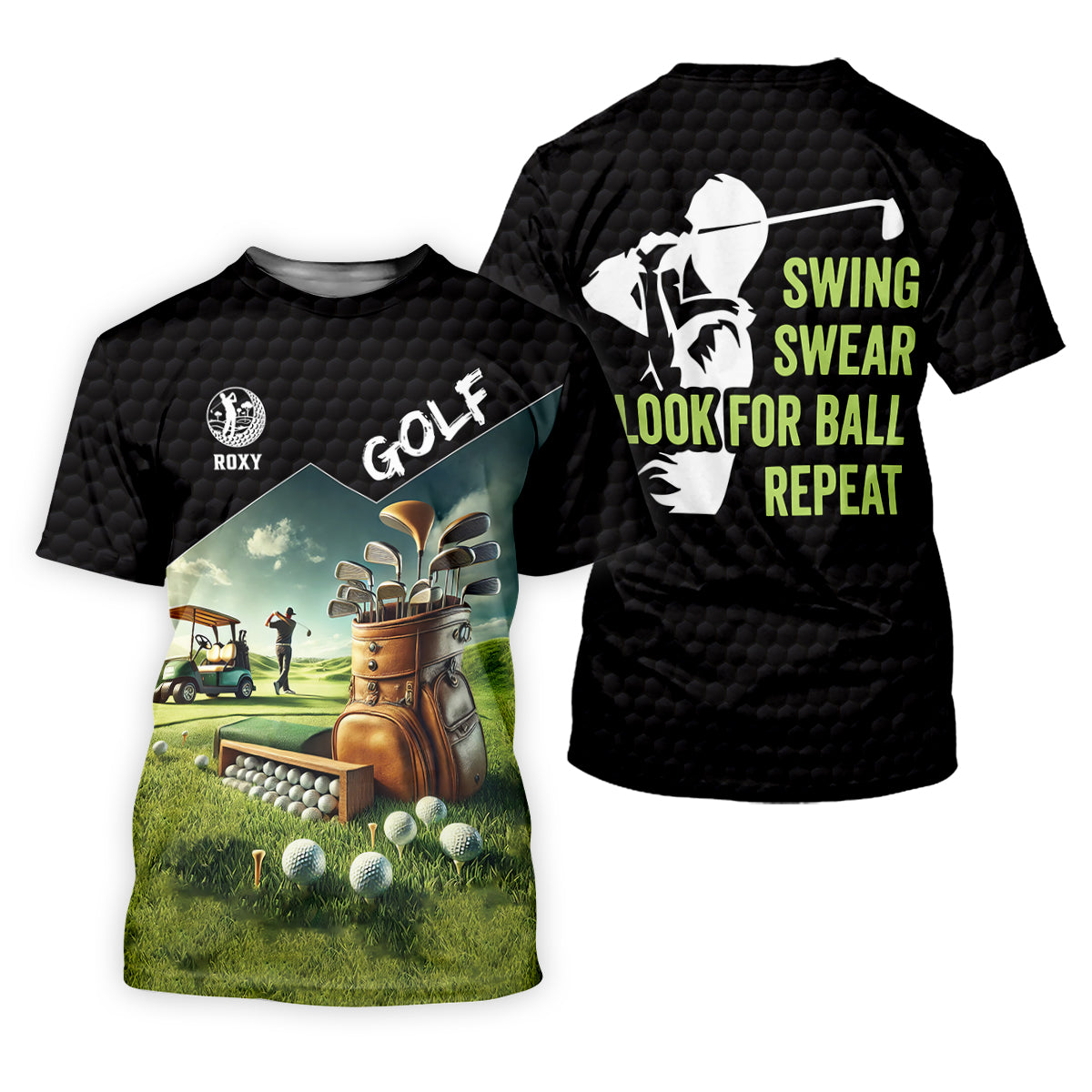 Swing Swear Look For Ball Repeat Funny Golf Shirt, Custom Golf Shirts, Golf Shirt For Women
