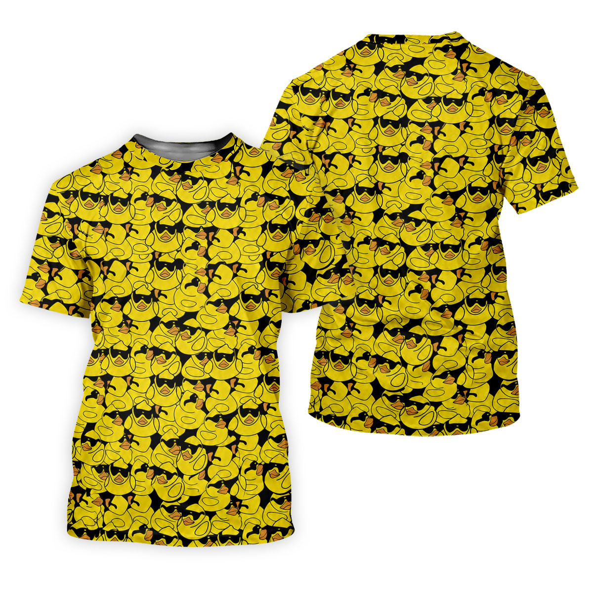 Yellow Sunglasses Rubber Duck Hawaiian Golf Shirt, Hawaiian Golf Shirt, Golf Tops For Women, Printed Golf Shirt