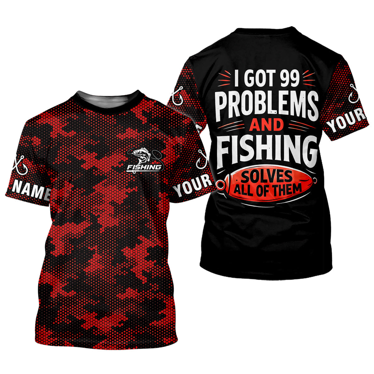 I Got 99 Problems Shirt, Personalized Fishing Shirt, Funny Fishing Shirts For Men, Father's Day Fishing Gift