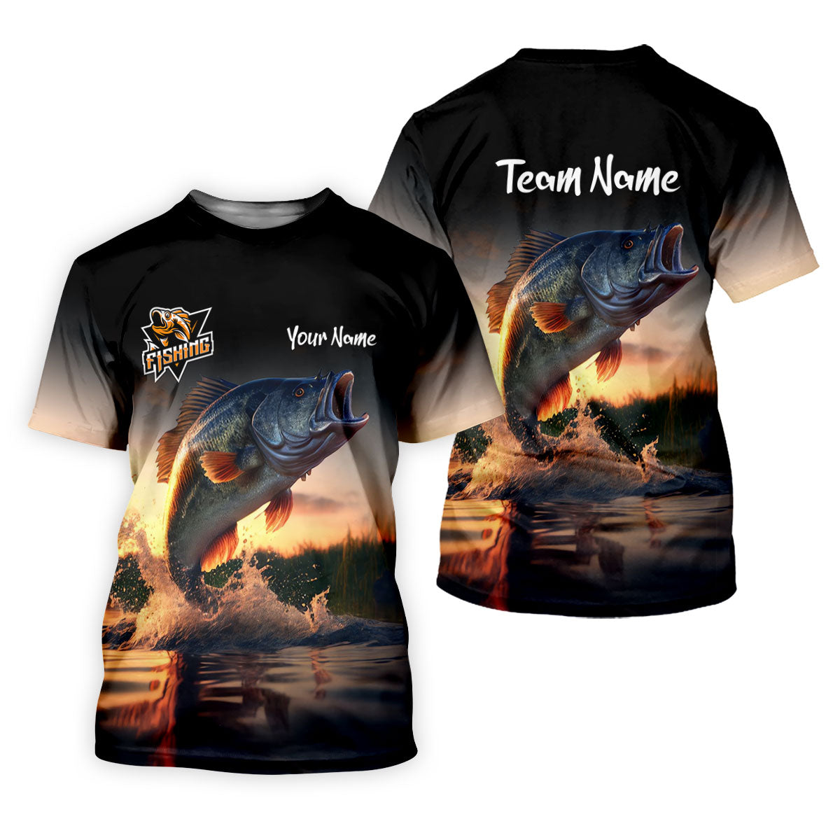 Largemouth Bass Fishing Performance Fishing Shirts, Fishing UPF Shirts, Fishing Shirt For Women