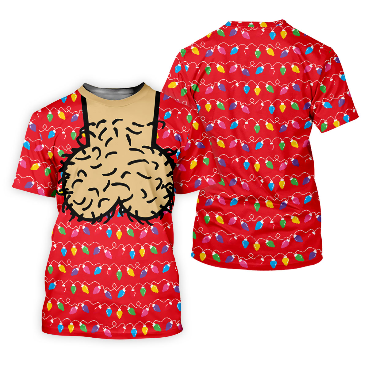 Cheeky Christmas Lights Golf Polo Shirt, Mens Golf Shirts, Golf Apparel For Men