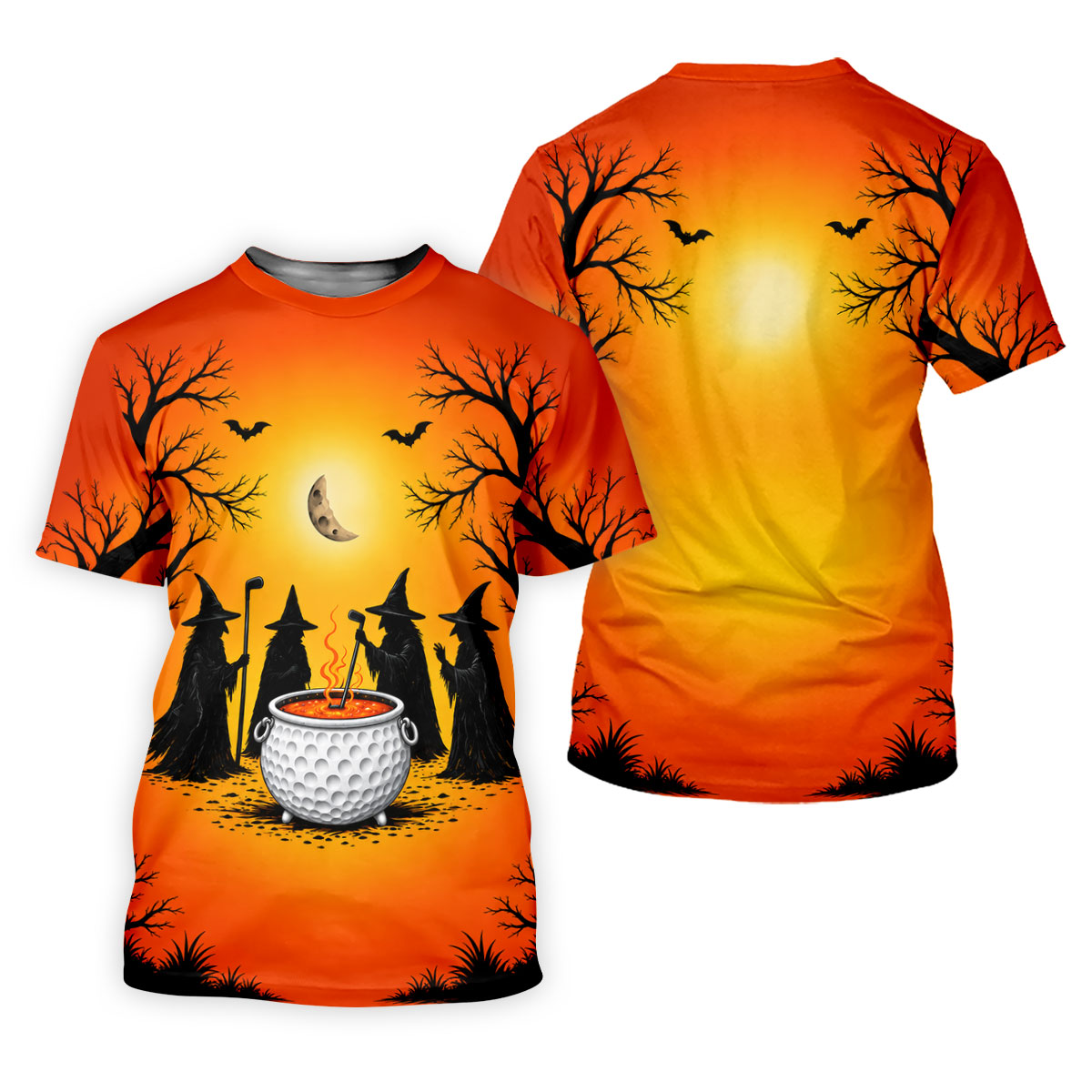 Witch Cauldron Halloween Golf Polo Shirt, Women's Halloween Shirt, Women's Golf Polo