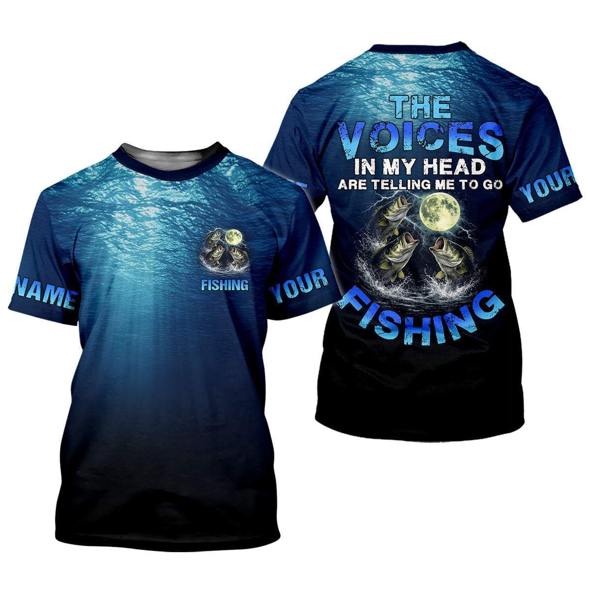 The Voices In My Head Are Telling Me To Go Fishing Funny Fishing Shirt, Fishing UPF Shirts, Fishing Gifts For Men