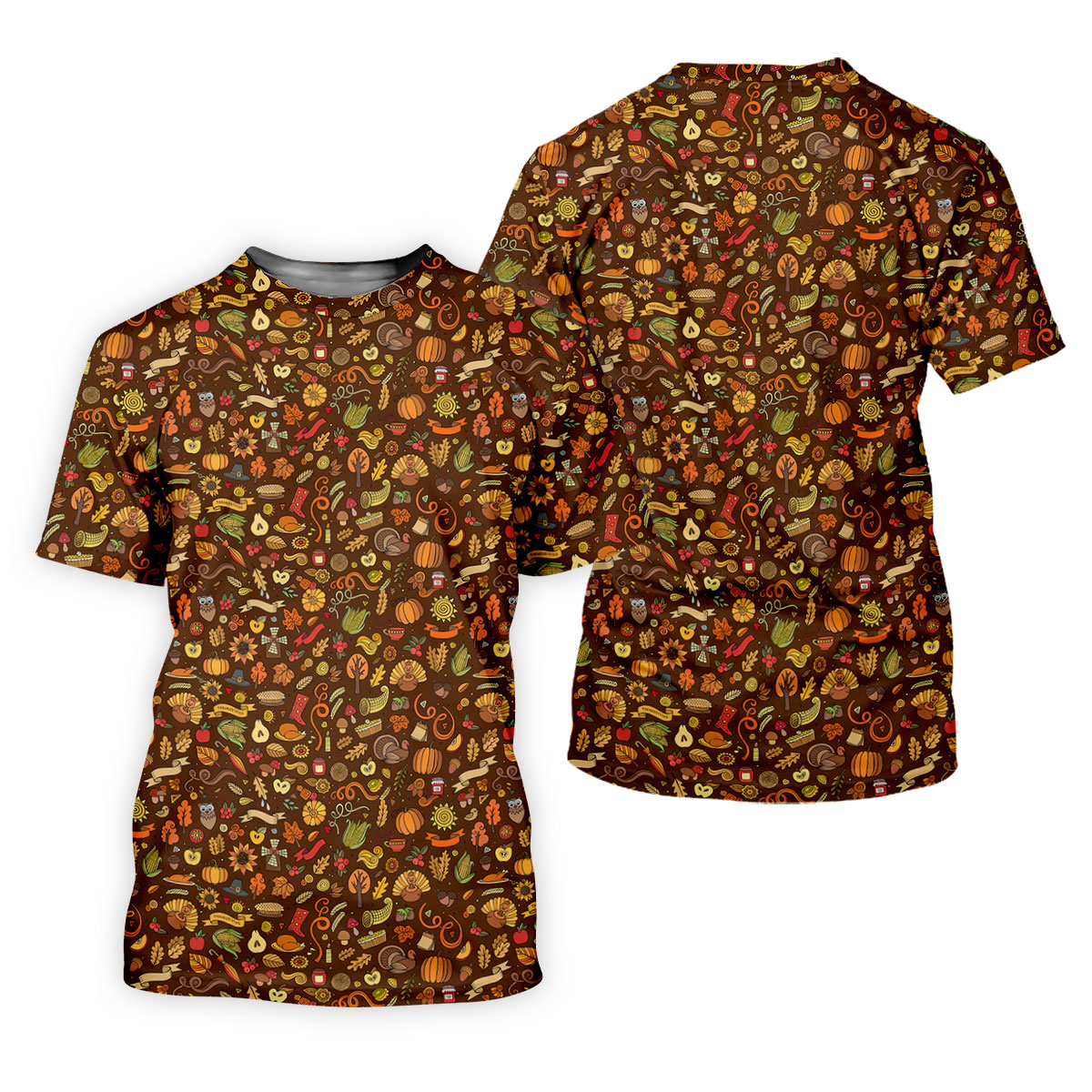 Turkey Pumpkin Funny Golf Shirts Women, Brown Golf Shirt, Thanksgiving Day Gifts, Ladies Golf Polos
