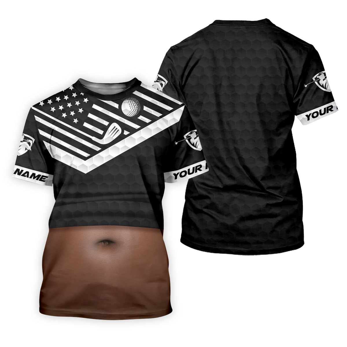 Personalized Dark Skin Beer Belly Golf Polo Shirt, Womens Golf Tops, Ladies Golf Shirt