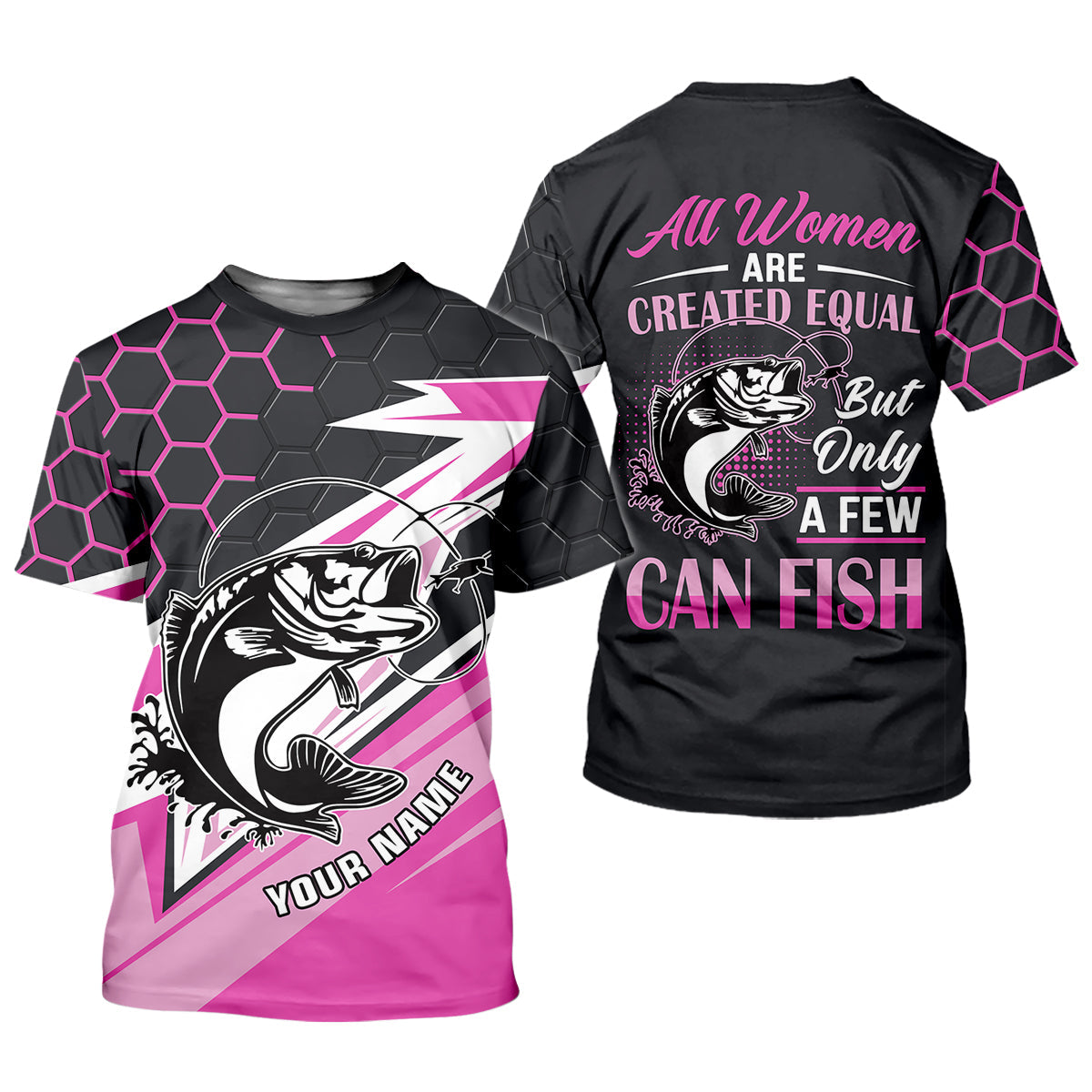 All Women Are Created Equal But Only A Few Can Fish Purple Fishing Shirt, Women SPF Shirt, Female Fishing Shirts