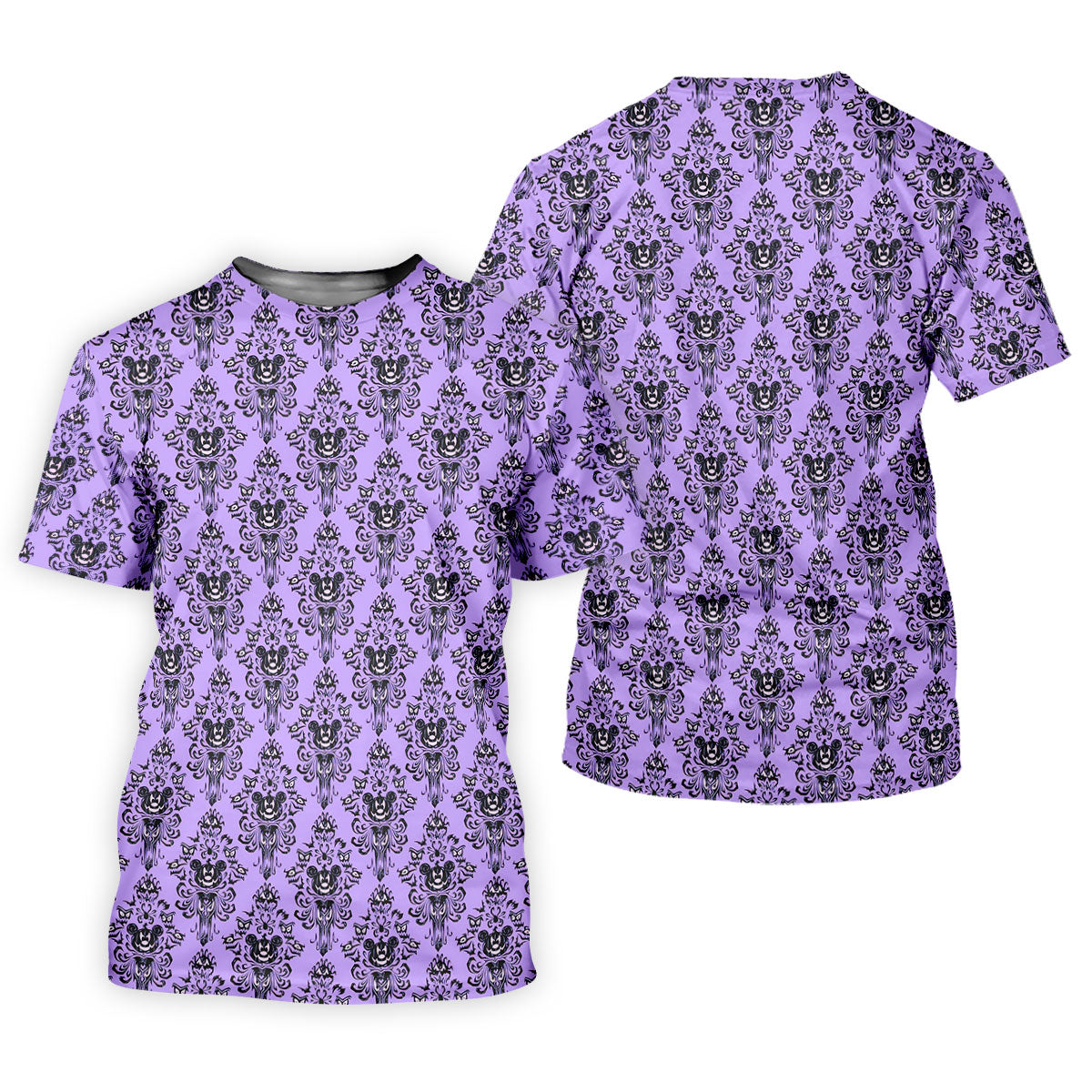 Purple Demon Face And Bat Halloween Polo Shirt, Golf Polo For Women, Ladies Golf Shirts