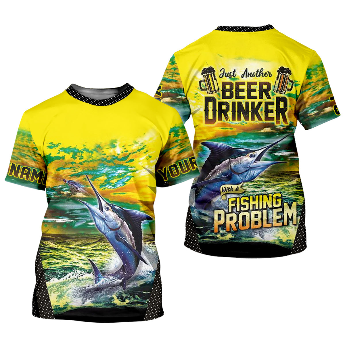 Just Another Beer Drinker With A Fishing Problem Women's Fishing Shirt, UPF Fishing Shirt, Fishing Gifts For Women