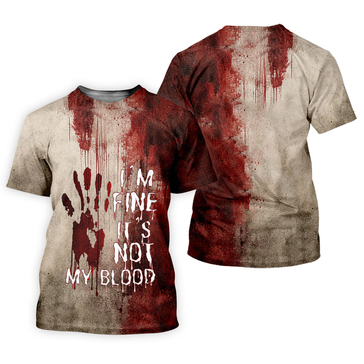 I'm Fine It's Not My Blood Halloween Golf Polo Shirt, Men's Golf Shirts, Hawaiian Golf Shirt