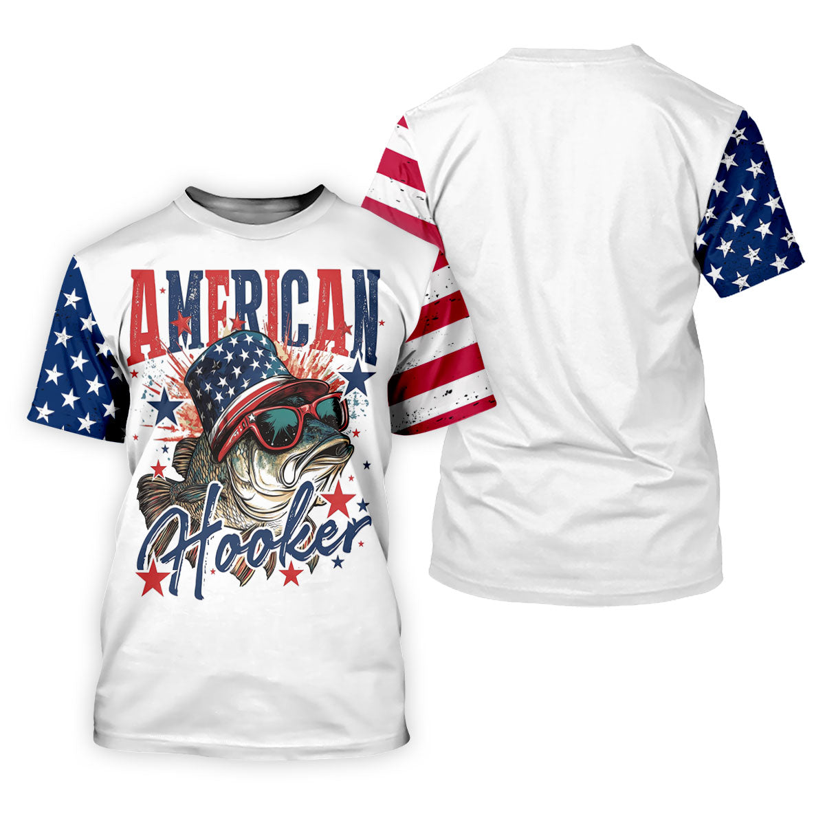 American Hooker Patriotic Fishing Shirt, Fishing UPF Shirts, 250th Anniversary Fishing Shirt For Women