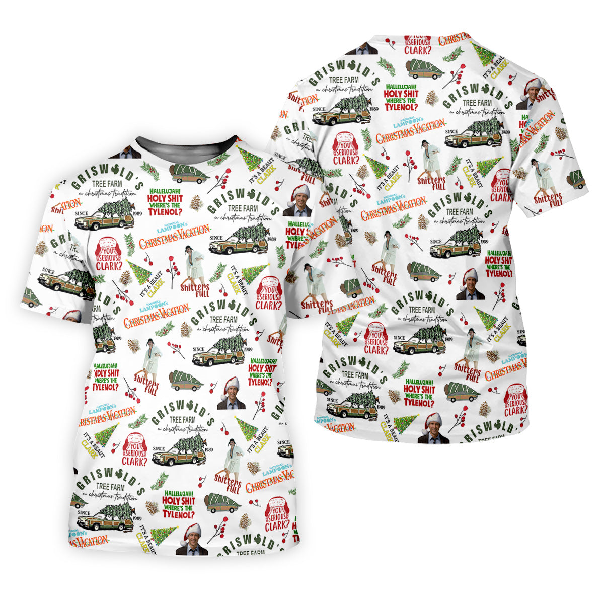 Tree Farm Christmas Golf Shirt, White Polo Shirt ??ns, Fun Golf Shirts For Men, Golf Gift For Men