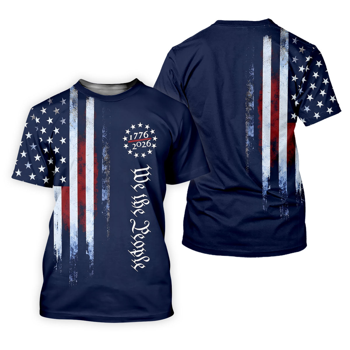 We The People 250 Years Navy Vintage Golf Shirt, Patriotic 4th Of July Golf Shirt For Women
