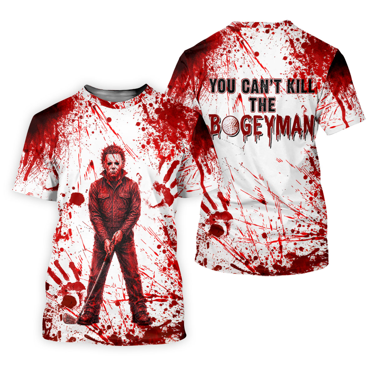 You Can't Kill The Bogeyman Halloween Polo Shirt, Mens Golf Polo, Golf Shirts For Men