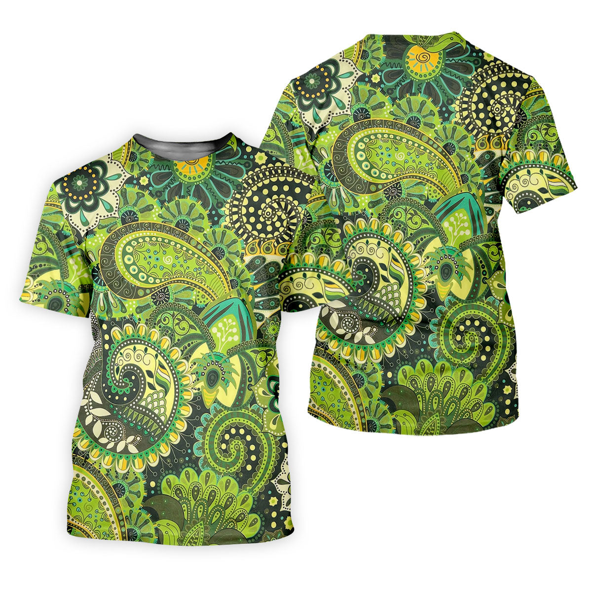 Paisley Print Green Golf Shirt, Ladies Golf Shirts, Golf Shirt For Women, Ladies Golf Polos