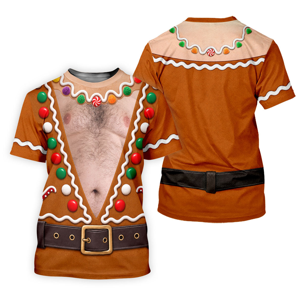 Funny Christmas Gingerbread Costume Polo Shirt, Ladies Golf Top, Women’s Golf Apparel