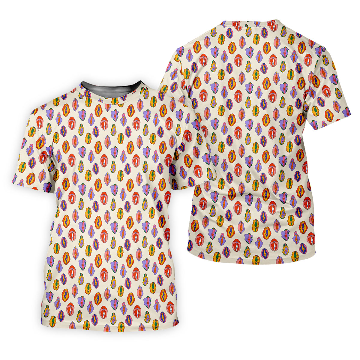 Colorful Abstract Feminine Pattern Golf Shirt, Funny Golf Shirt, Men's Golf Shirt, Polo Shirts For Men