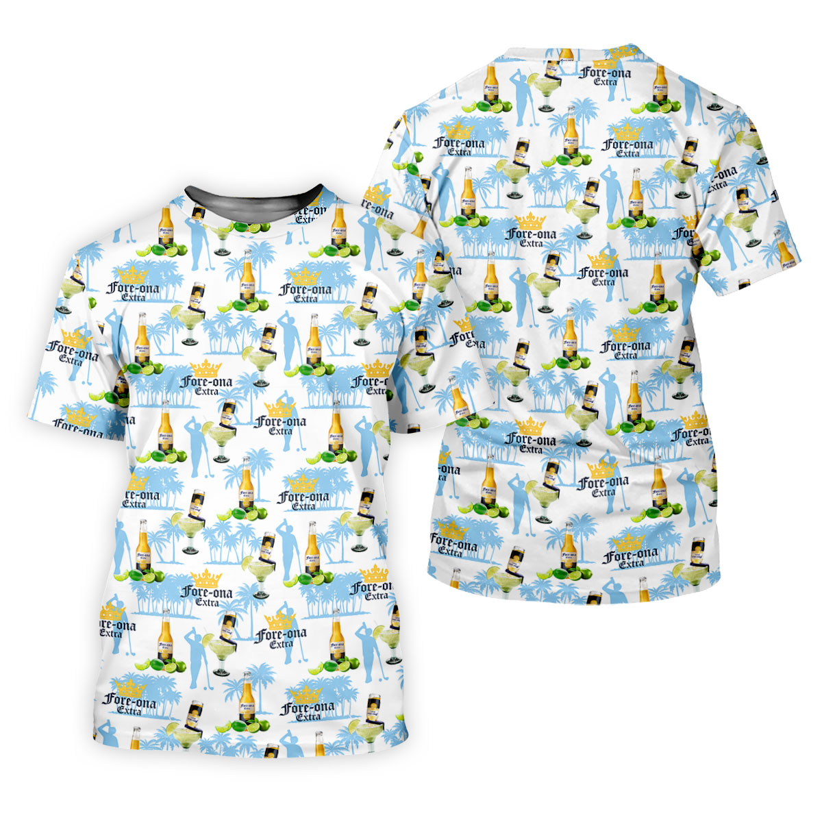 Fore-ona Extra Find Your Fairway Golfer Beer Fun Women's Golf Shirts, Ladies Golf Shirts