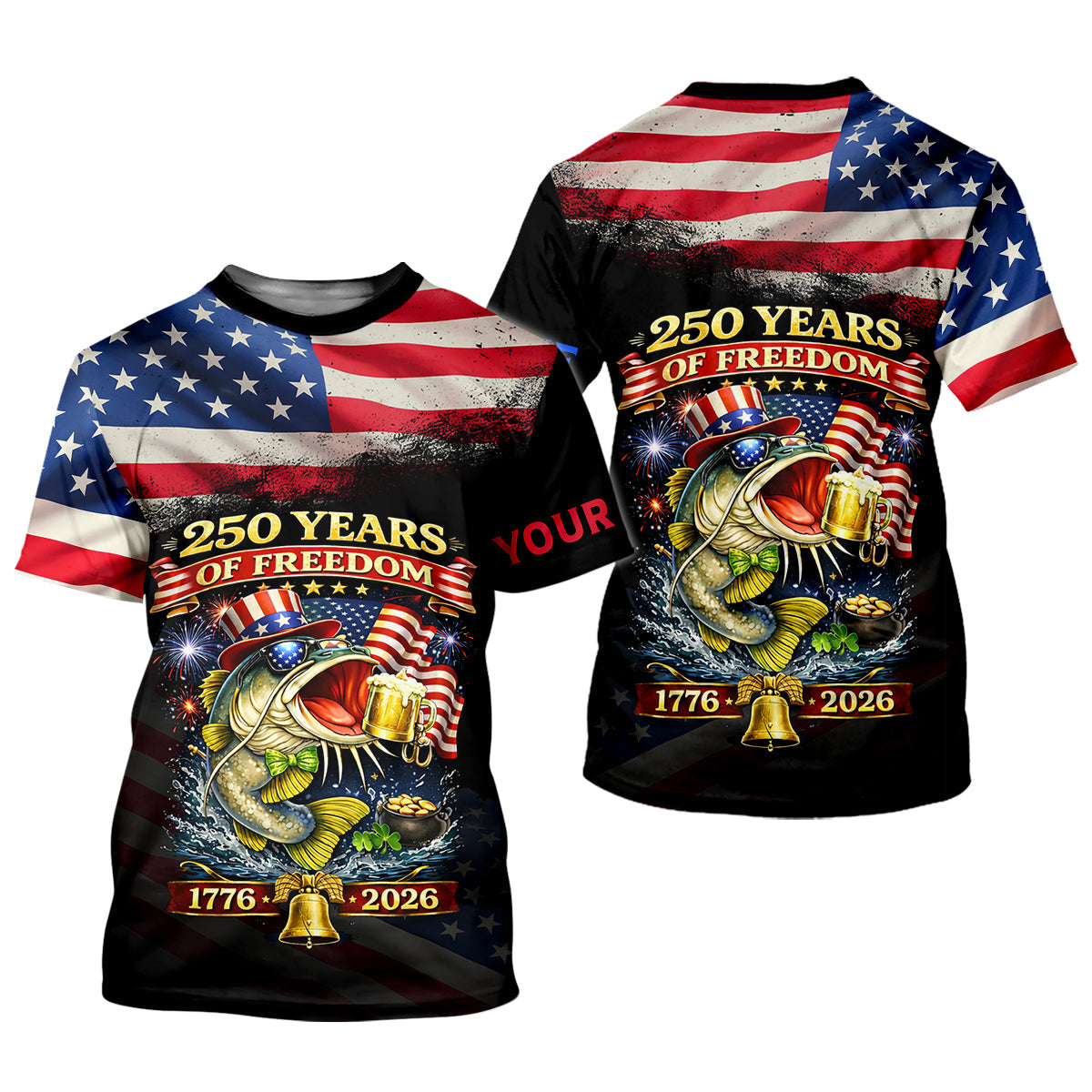 250 Years Of Freedom Fishing And Beer Patriotic Fishing Shirt, Fishing UPF Shirts, Fishing Shirts For Men