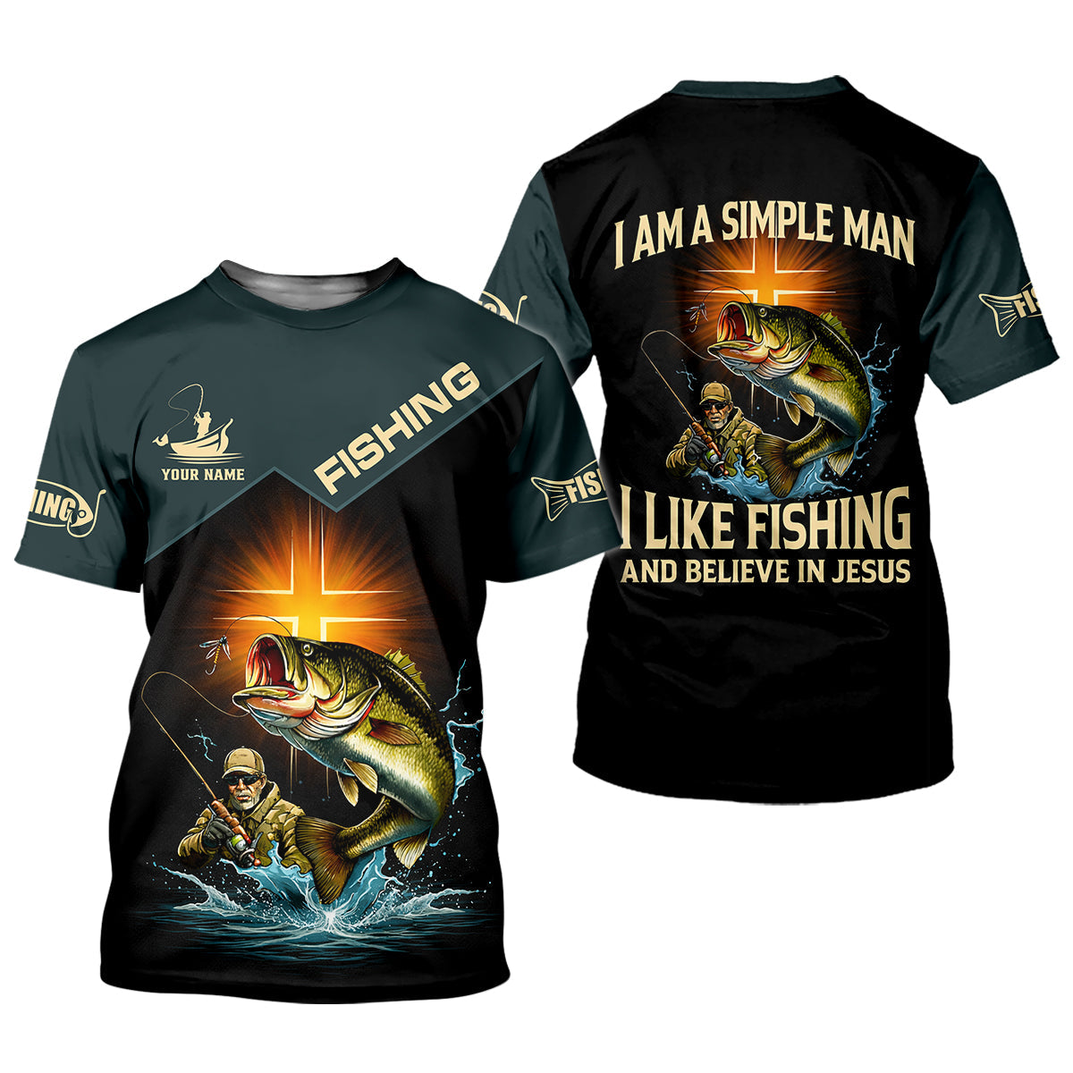 Like Fishing And Believe In Jesus Shirt, Christian Bass Fishing Long Sleeve For Men, Fishing UPF Shirts