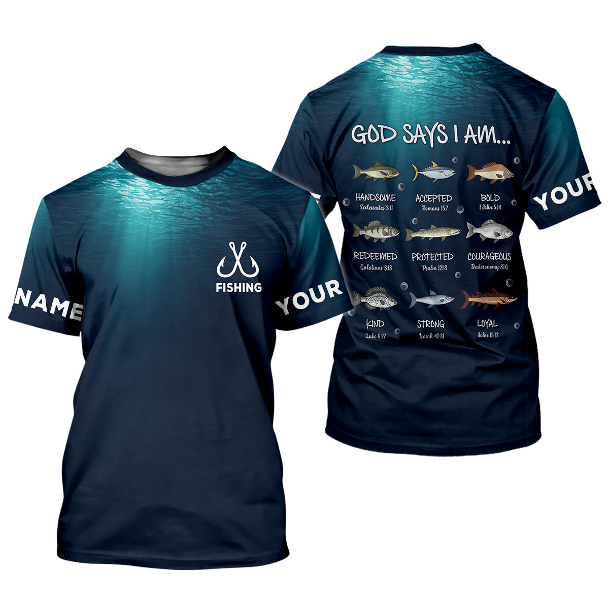 God Says I Am Fishing Bible Funny Fishing Shirt, Fishing UPF Shirts, Christian Fishing Shirt For Women