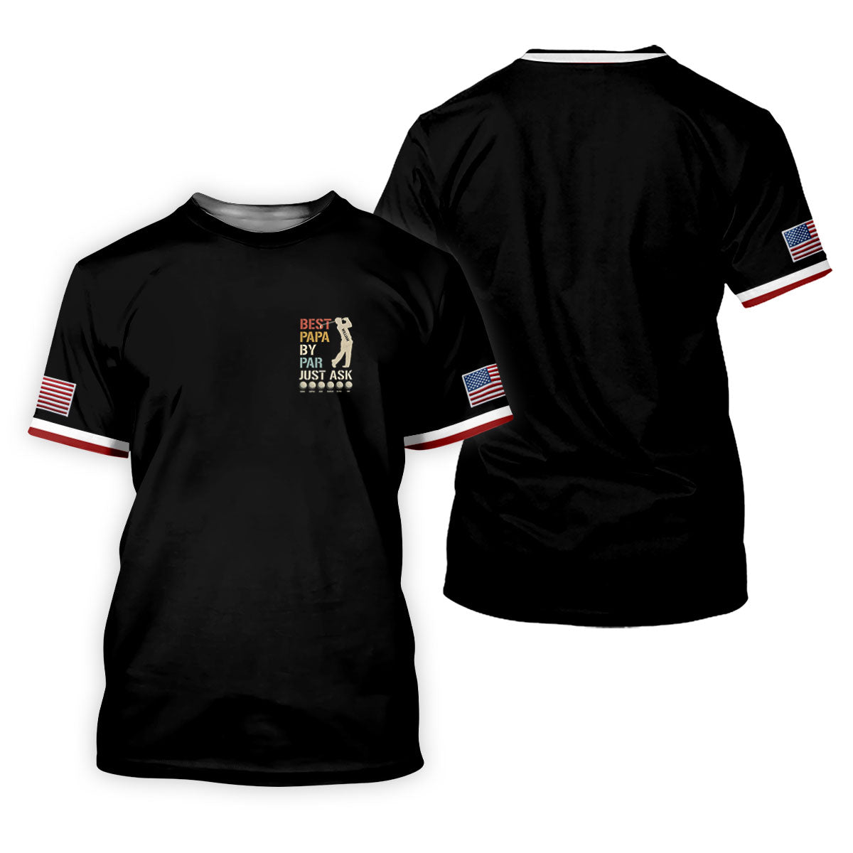 Best Dad Papa By Par Just Ask Father's Day Golf Shirt, Golf Gift For Dad, Polo Shirts For Men