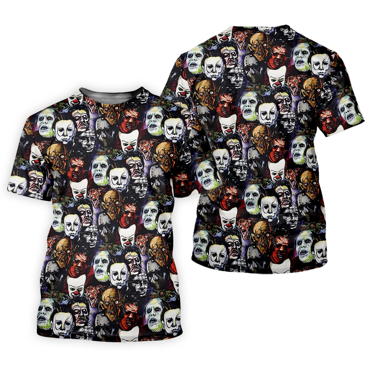 Horror Character Movie Villain Collage Golf Polo Shirt, Women's Golf Polo, Ladies Golf Shirts